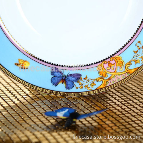 Luxury Fine Bone China 8.5 Inches Soup Plate